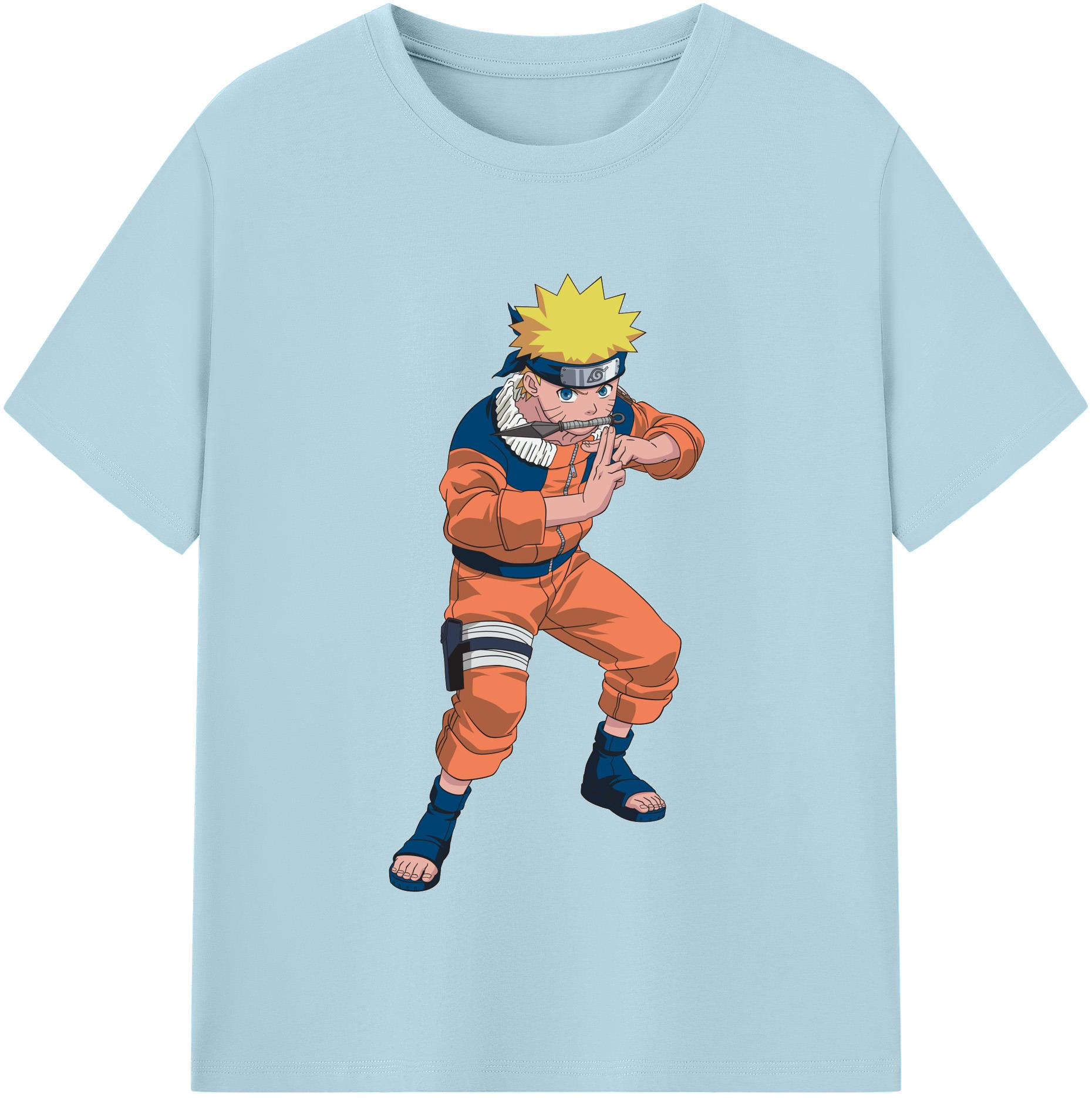 （画像用） NARUTO -ナルト- うずまき ナルト Uzumaki Naruto 綿100％半袖Tシャツ（フロントプリント）